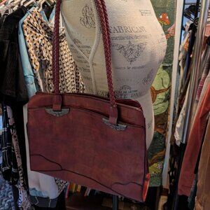 Bueno Leather Handbag Brick/Brown